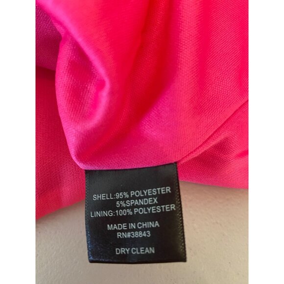 Sam Edelman Midi Dress Hot Pink One-Shoulder Side Slit Size 2 - Picture 4 of 9